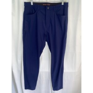 Rhone Commuter Pants Classic Fit Performance Golf Chino Navy Blue Men's 32 x 30